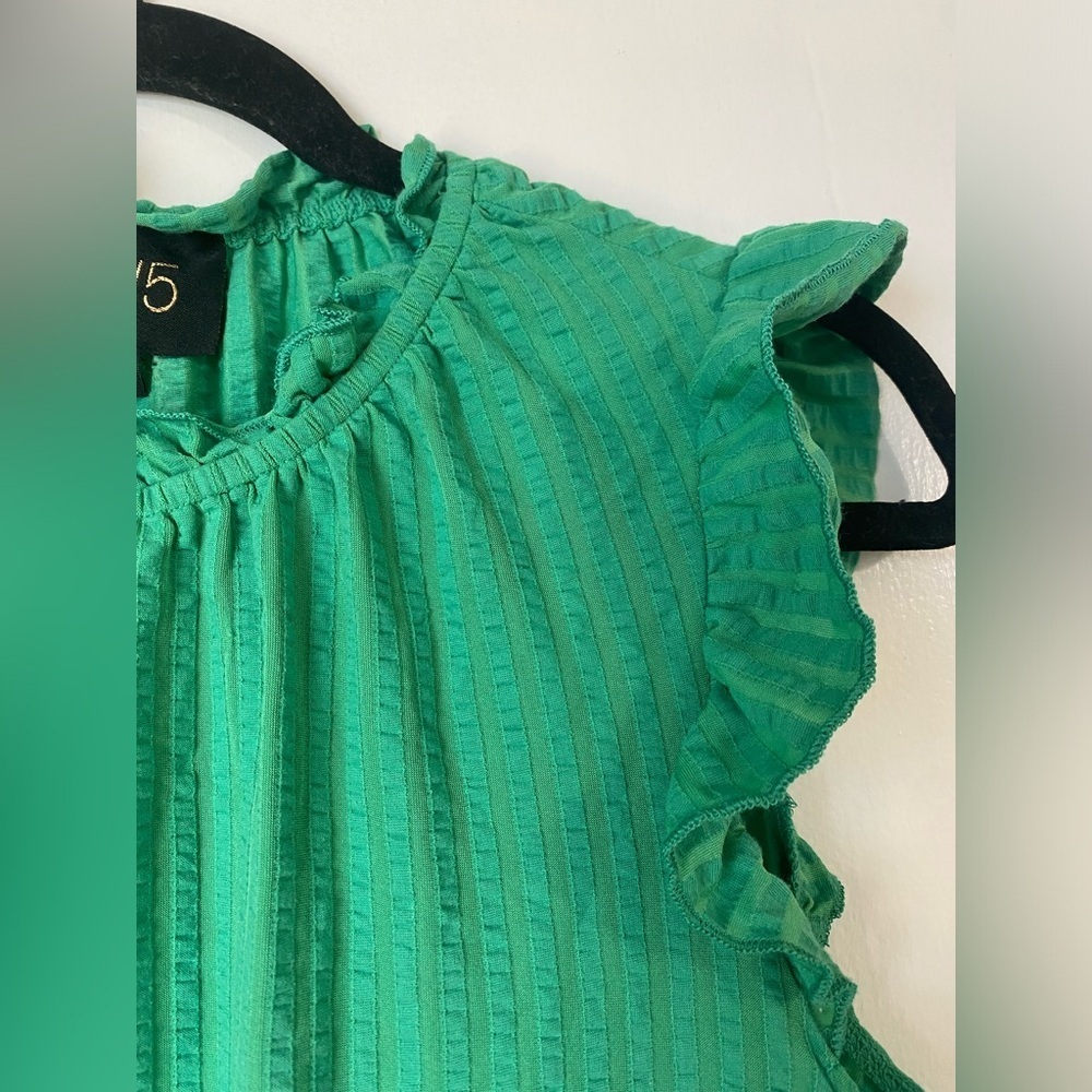 W5 Green Ruffle Blouse - Picture 5 of 8